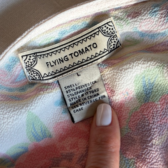 Floral Tie Blouse - Picture 3 of 4